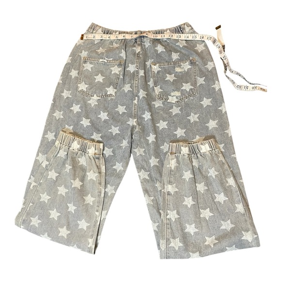๐ POL - Sample - Star Patterned Denim Joggers - Destressed - 100% COTTON - Picture 4 of 12